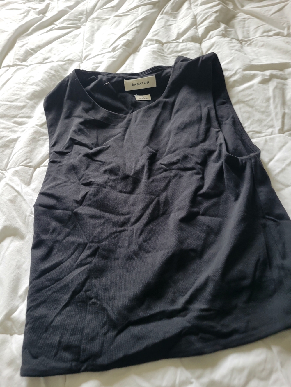 Babaton Black Crewneck Tank Top